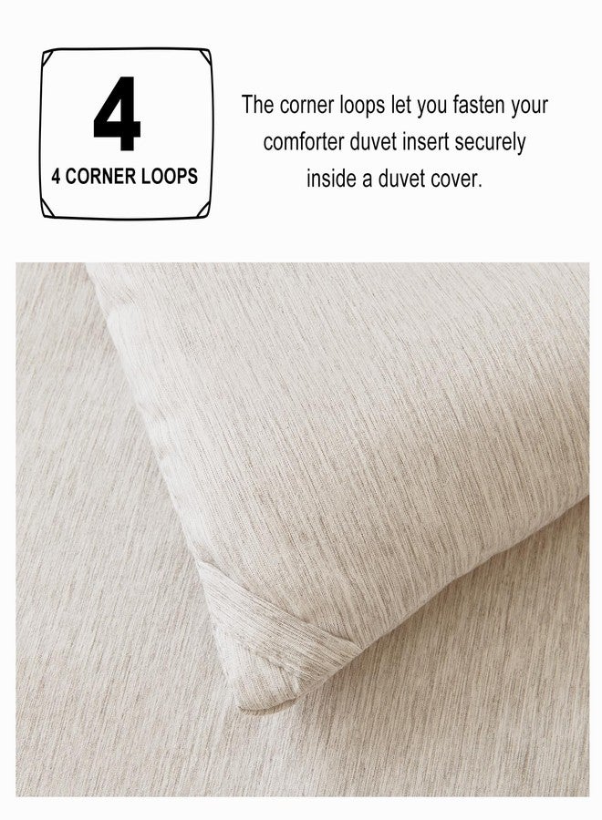 CozyLux California King Comforter Set - 3 Pieces Beige Soft Luxury Cationic Dyeing Cal King Size Bedding Comforter All Season, Breathable Lightweight Boho Bed Sets with 1 Comforter and 2 Pillow Shams - Image 5